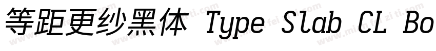 等距更纱黑体 Type Slab CL Bold字体转换